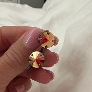 Sabika Elegant Gold and Silver Stud Earrings